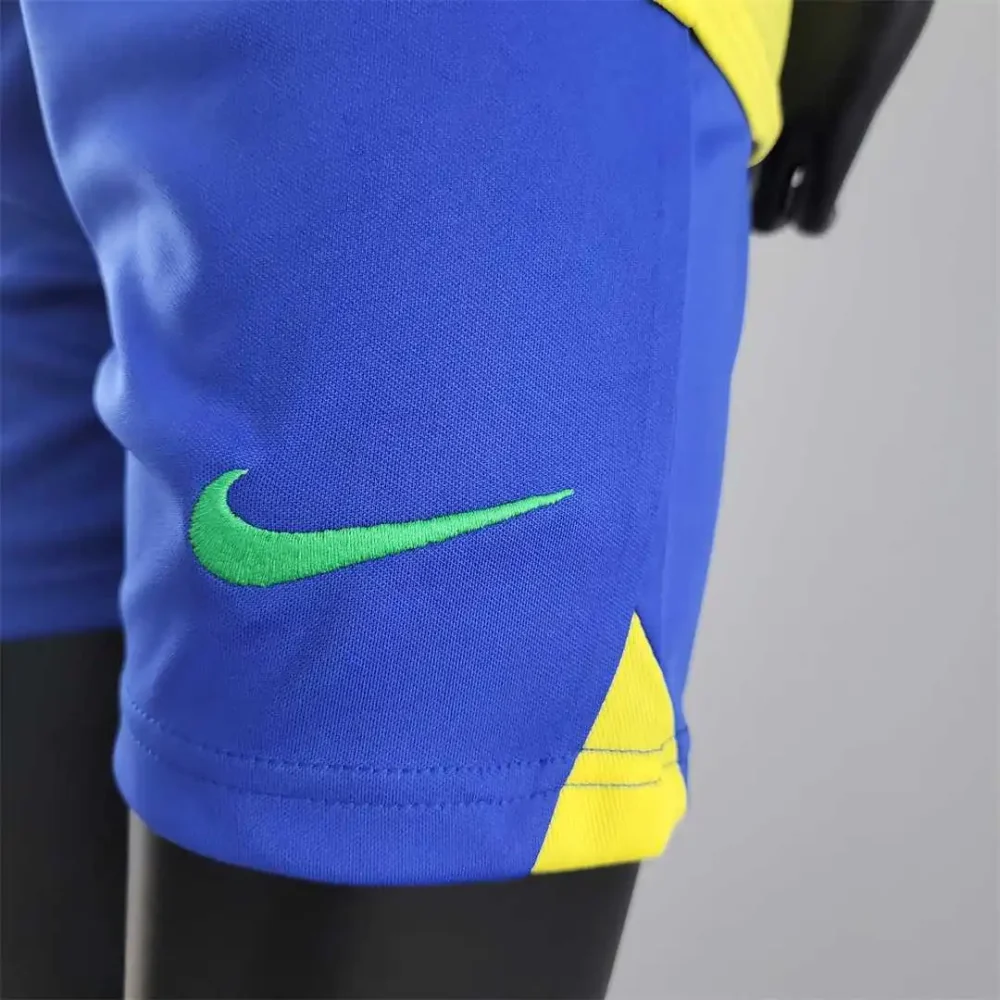 Brazil Retro Jersey Home Uniform Kids Kit Jersey+Shorts 2022 - Image 10