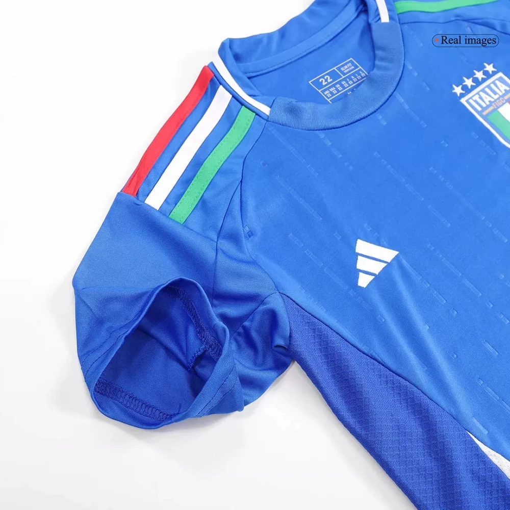 Italy Home Football Uniform Kids Kit Jersey+Shorts EURO 2024 - Image 7