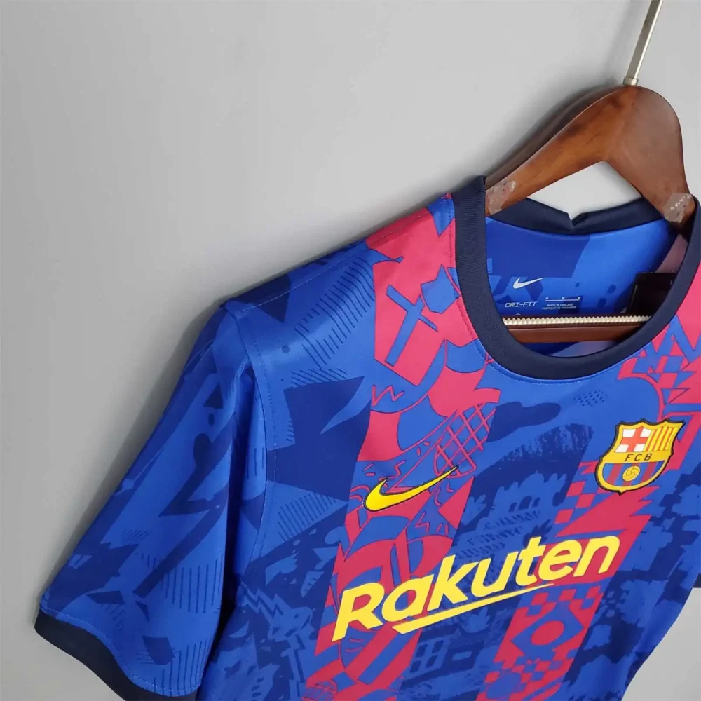 Barcelona Retro Jersey Third Away Soccer Shirt 2021/22 - Image 6