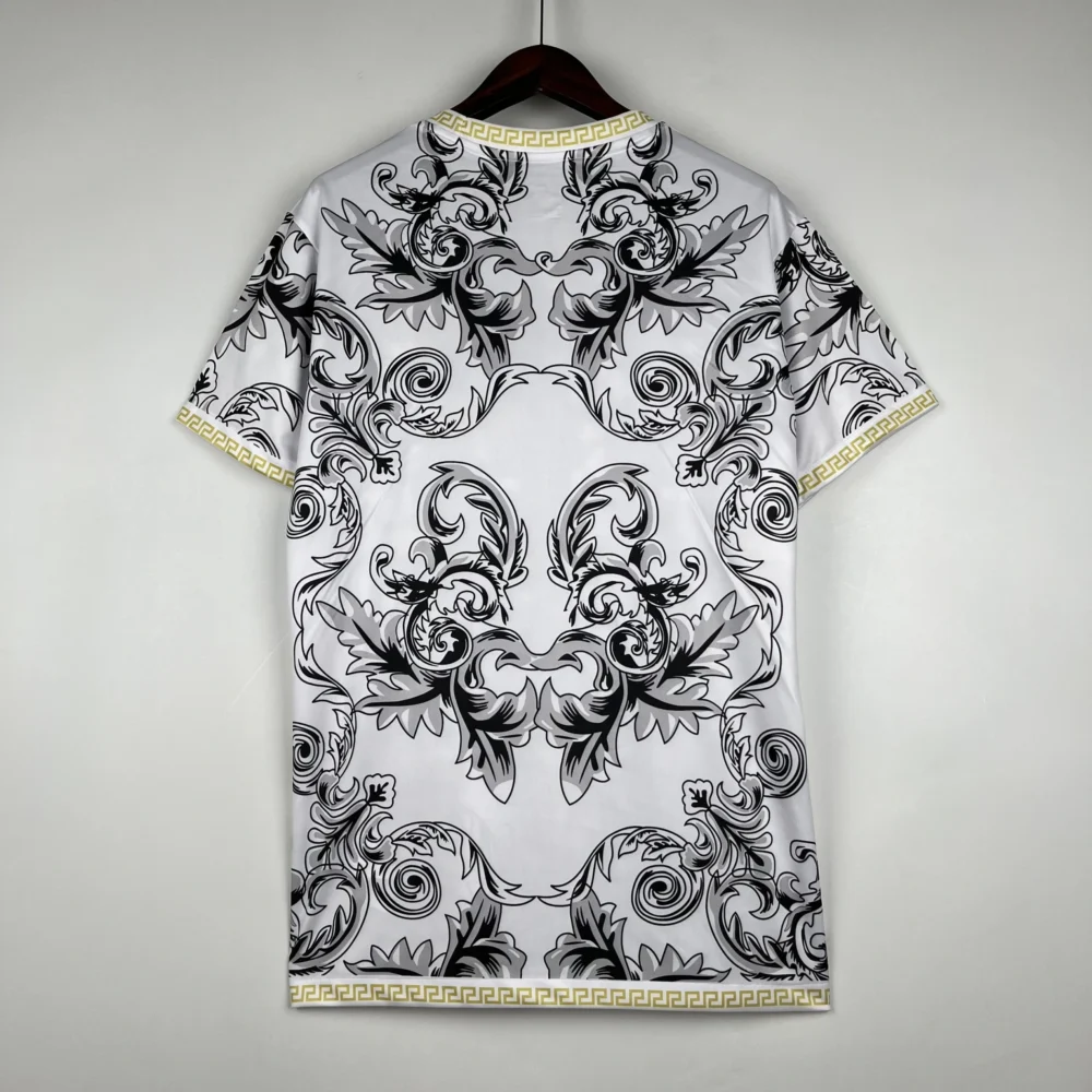 Italy Soccer Jersey x Versace White Special Edition Custom Shirt 2024 - Image 2