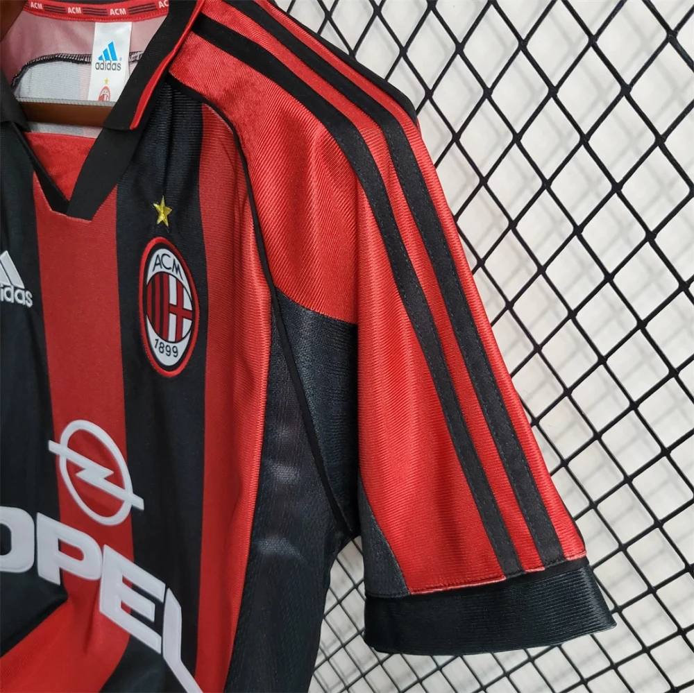 AC Milan Retro Soccer Jersey Home Custom Shirt 1998/00 - Image 9