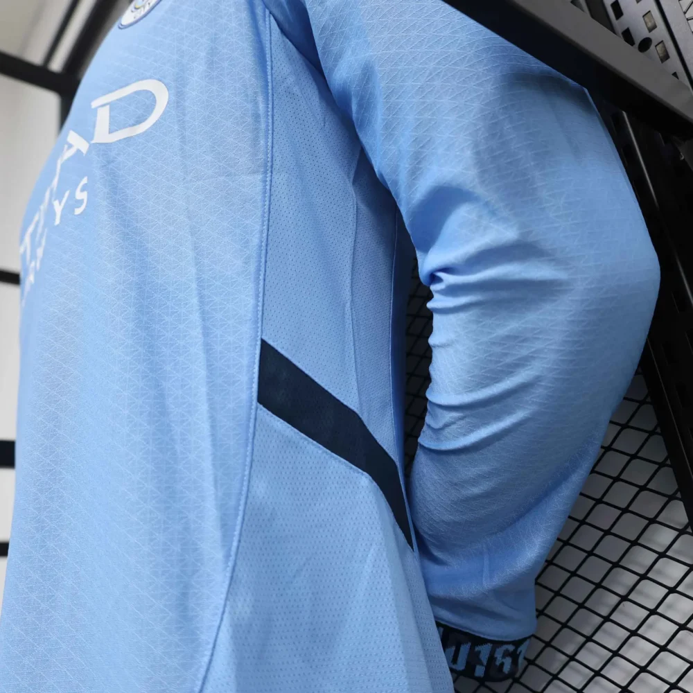 Manchester City Authentic Home Long Sleeve Football Jersey Shirt 2024/25 - Image 6