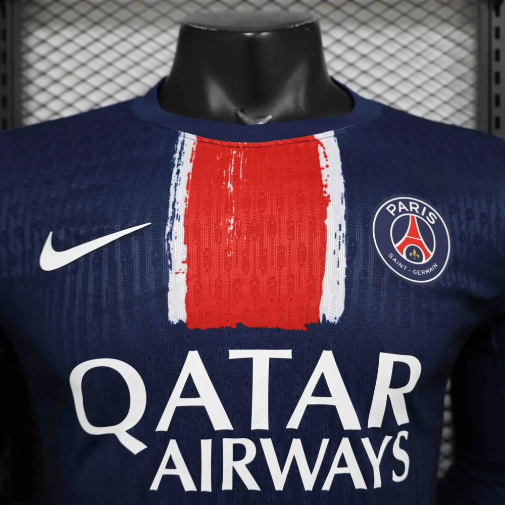 Authentic Soccer Jersey PSG Home Long Sleeve Shirt 2024/25 - Image 3