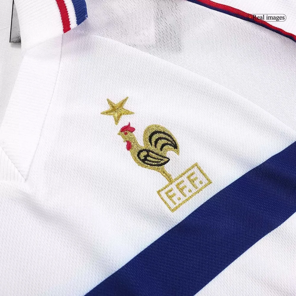 France Retro Soccer Jersey Away Custom Shirt World Cup 1998 - Image 4