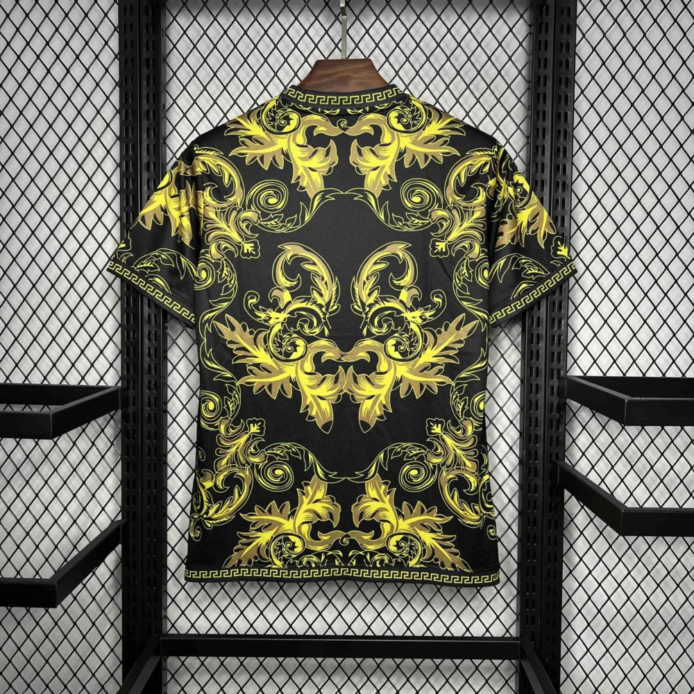 Italy Soccer Jersey x Versace Gold Special Edition Custom Shirt 2022 - Image 2