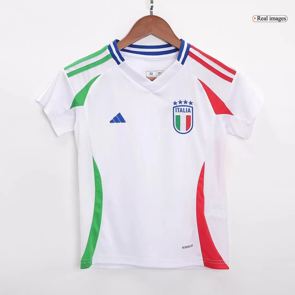 Italy Away Football Uniform Kids Kit Jersey+Shorts EURO 2024 - Image 3