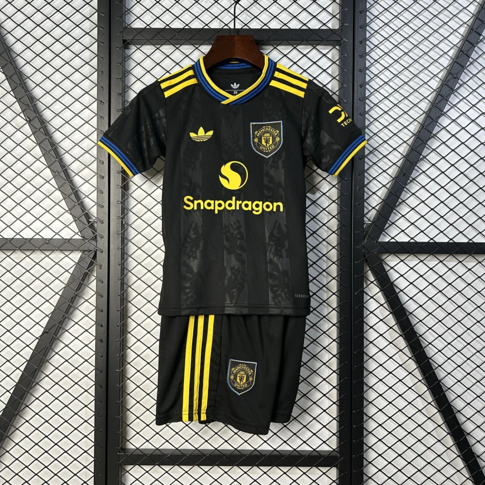 Manchester United Third Away Kids Kit Jersey+Shorts 2025/26