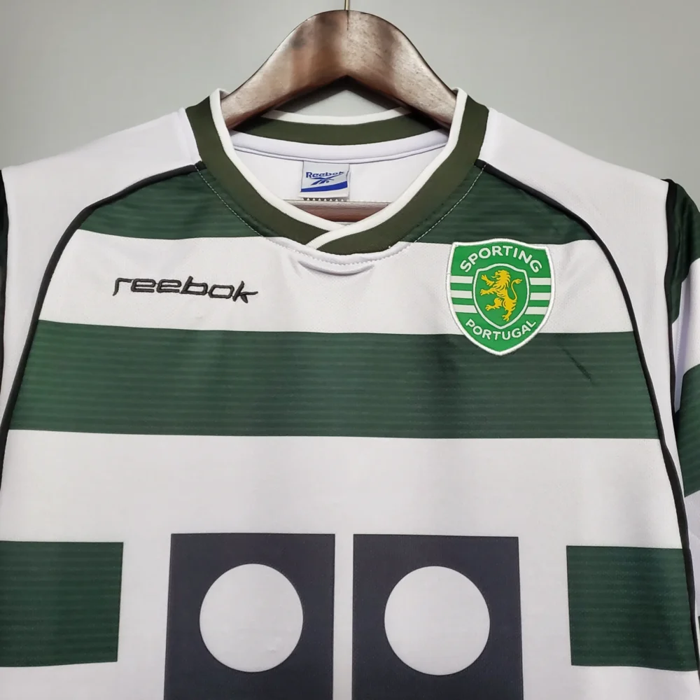 Sporting CP Retro Soccer Jersey Home Custom Shirt 2001/03 - Image 3