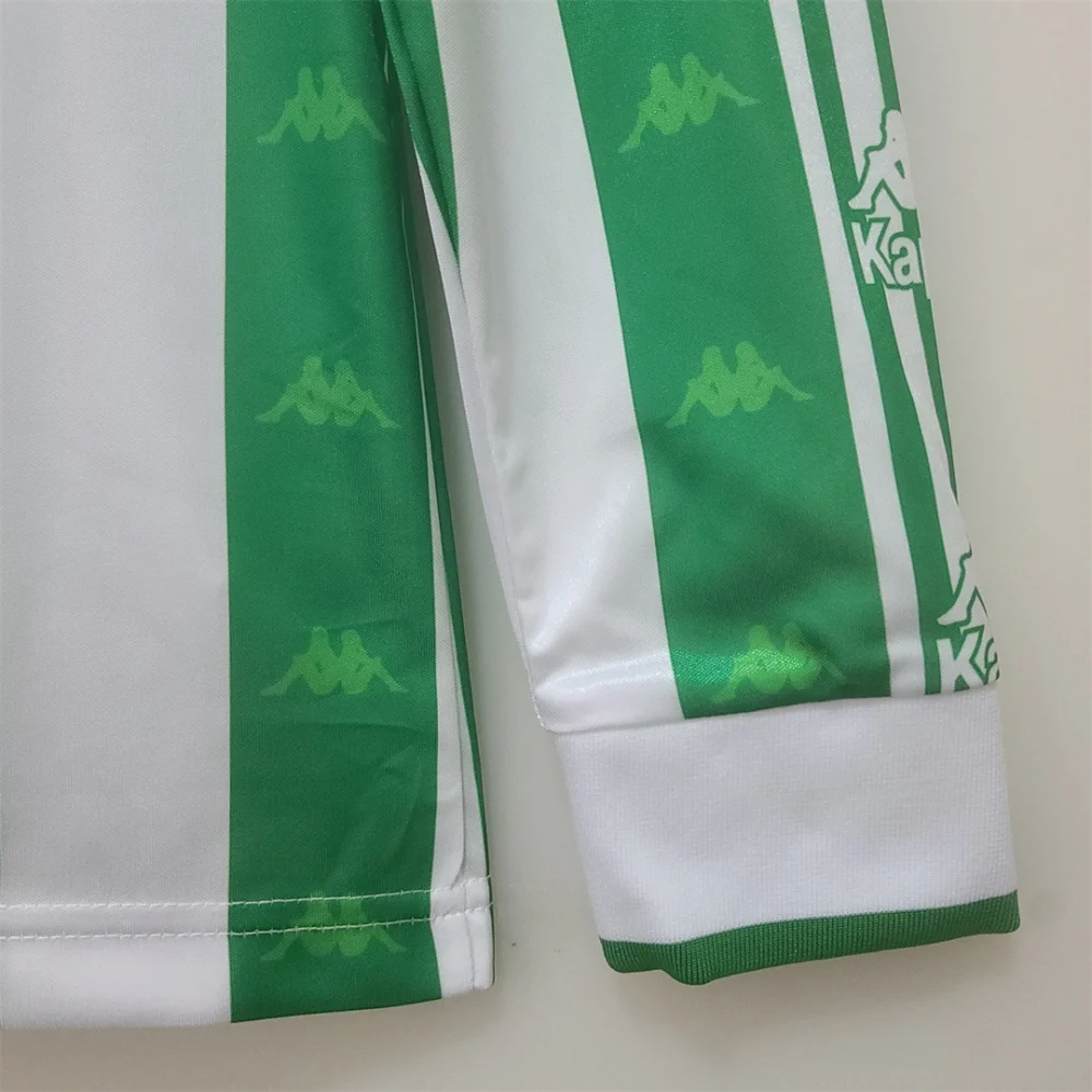 Real Betis Retro Jersey Home Long Sleeve Soccer Shirt 1995/97 - Image 7