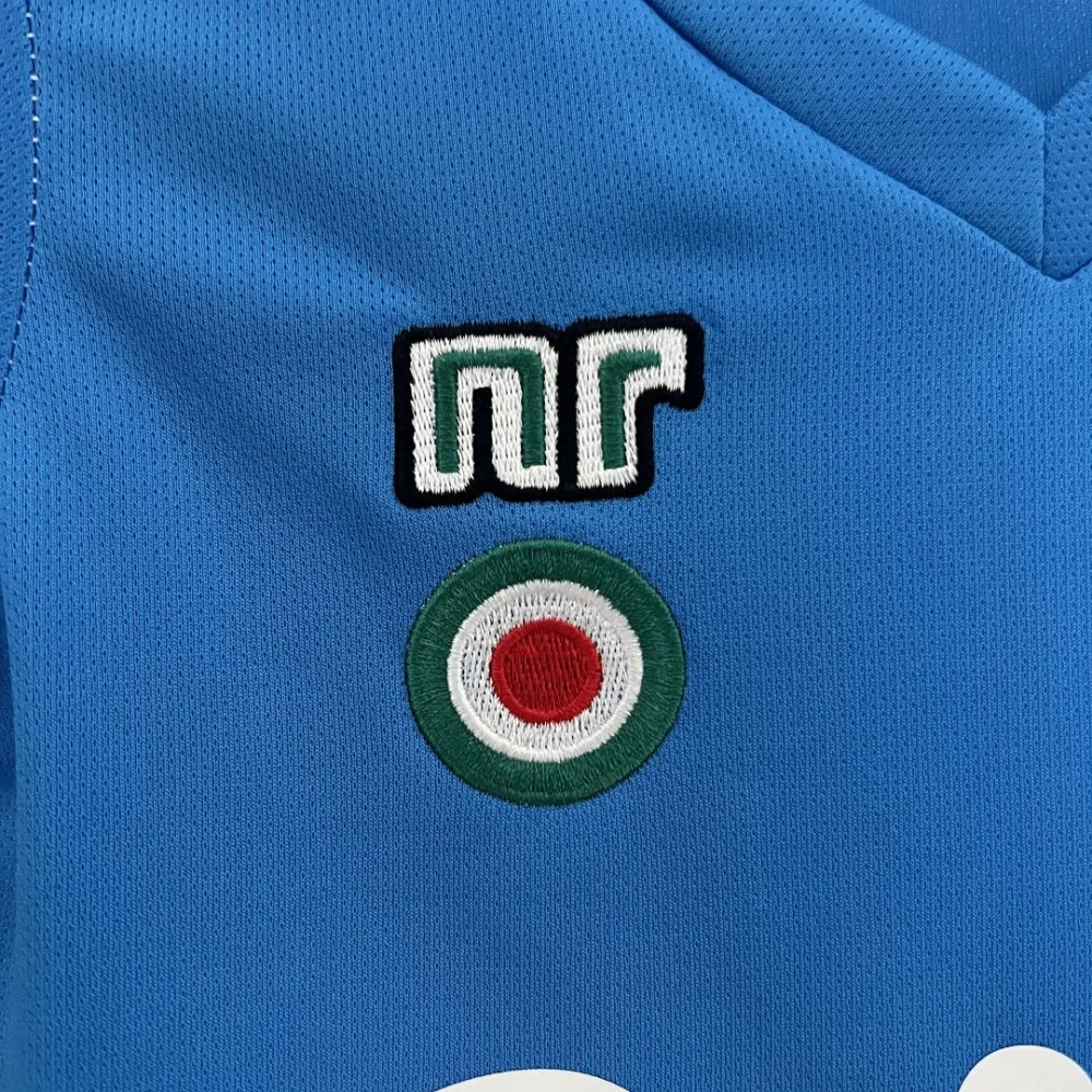 Napoli Retro Soccer Jersey Home Maradona Kids Kit Jerseys+Shorts 1987-88 - Image 7