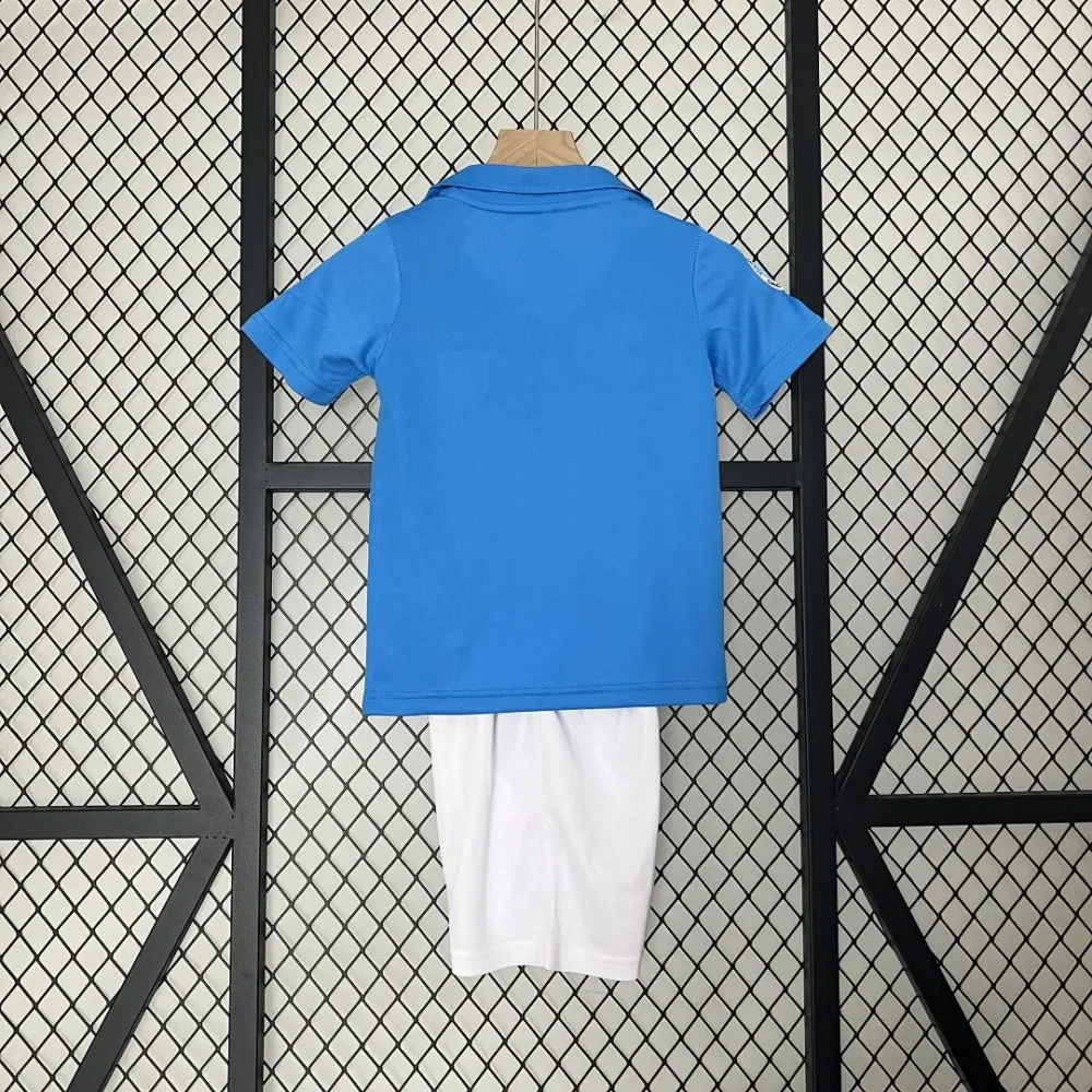Napoli Retro Soccer Jersey Home Maradona Kids Kit Jerseys+Shorts 1987-88 - Image 2