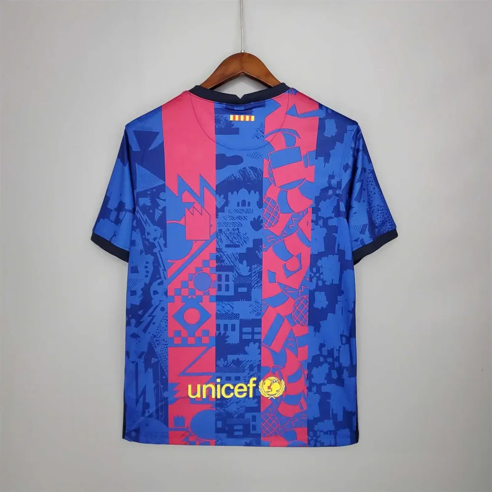 Barcelona Retro Jersey Third Away Soccer Shirt 2021/22 - Image 2