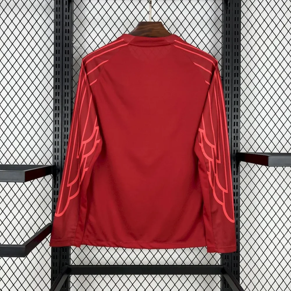 PSG Soccer Jersey Red Custom Long Sleeve Shirt 2025/26 - Image 2