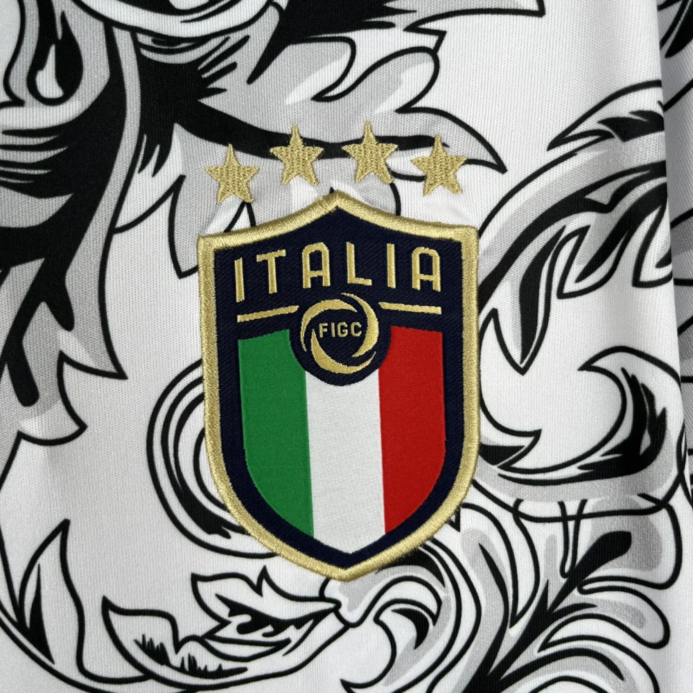 Italy Soccer Jersey x Versace White Special Edition Custom Shirt 2024 - Image 5
