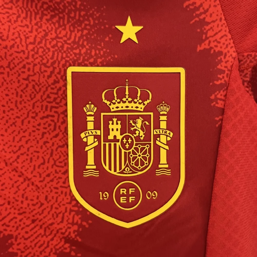 Spain Home Football Uniform Kids Kit Jersey+Shorts EURO 2024 - Image 4