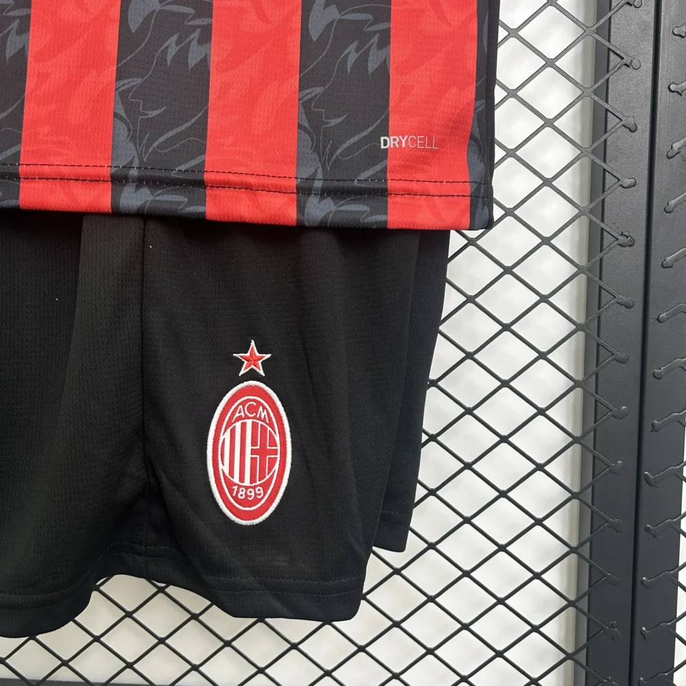 AC Milan Soccer Jersey Home Kids Kit Jersey+Shorts 2025/26 - Image 7