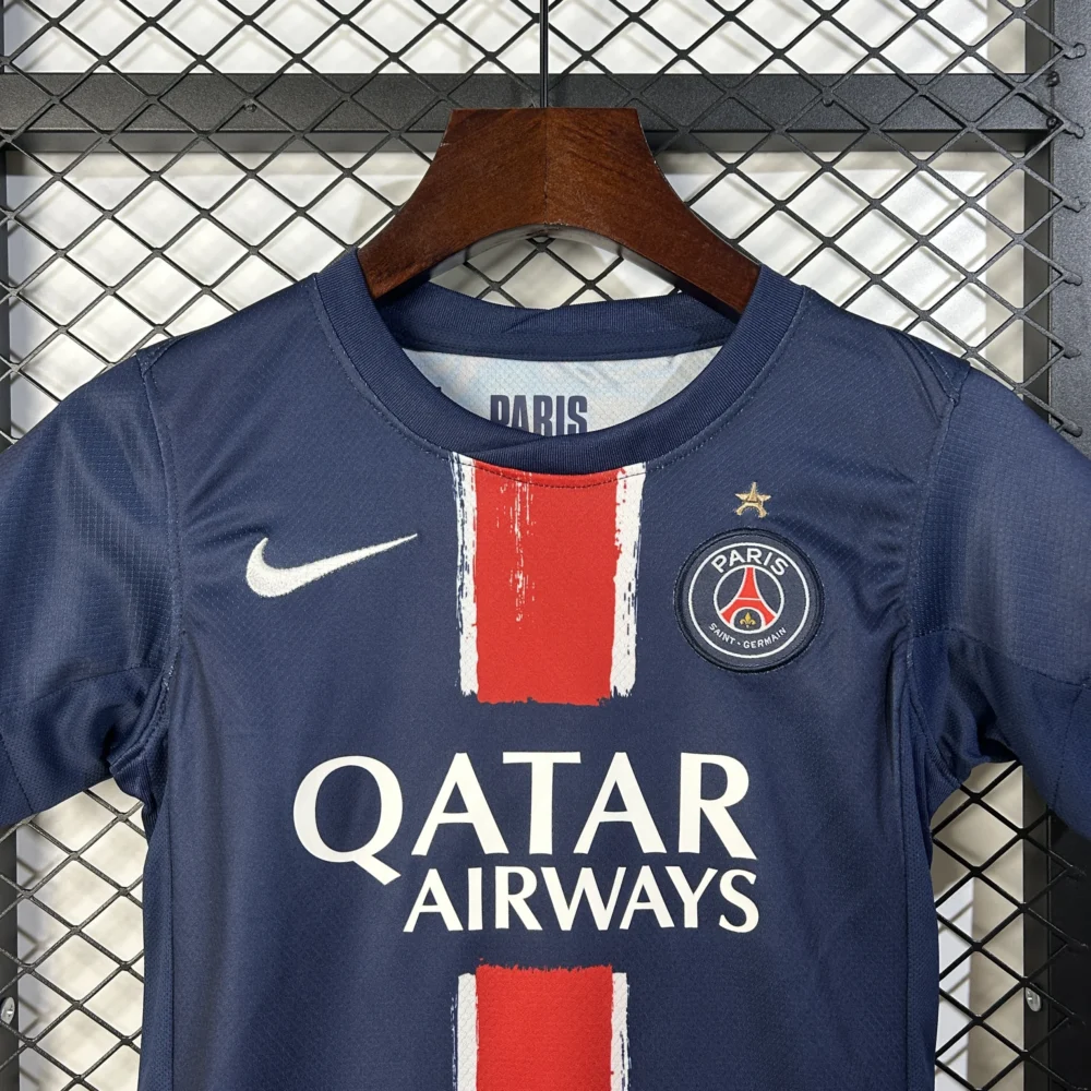 PSG Soccer Jersey Home x Champions of Europe Kids Kit Jersey+Shorts 2024/25 - Image 3