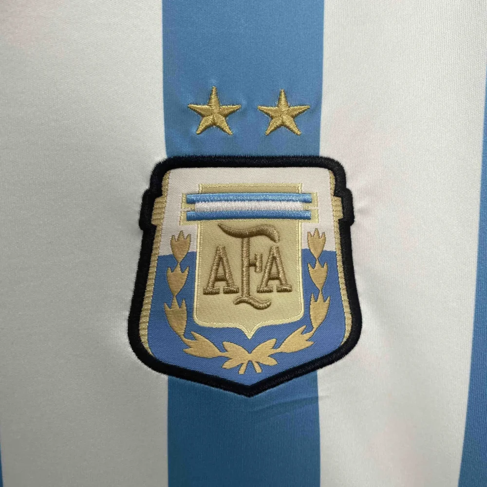 Argentina Retro Jersey Custom Home Football Jersey 2014 - Image 4