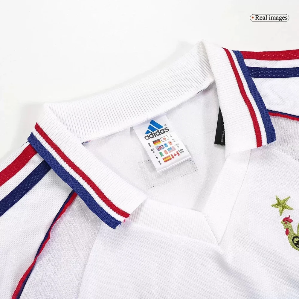 France Retro Soccer Jersey Away Custom Shirt World Cup 1998 - Image 7