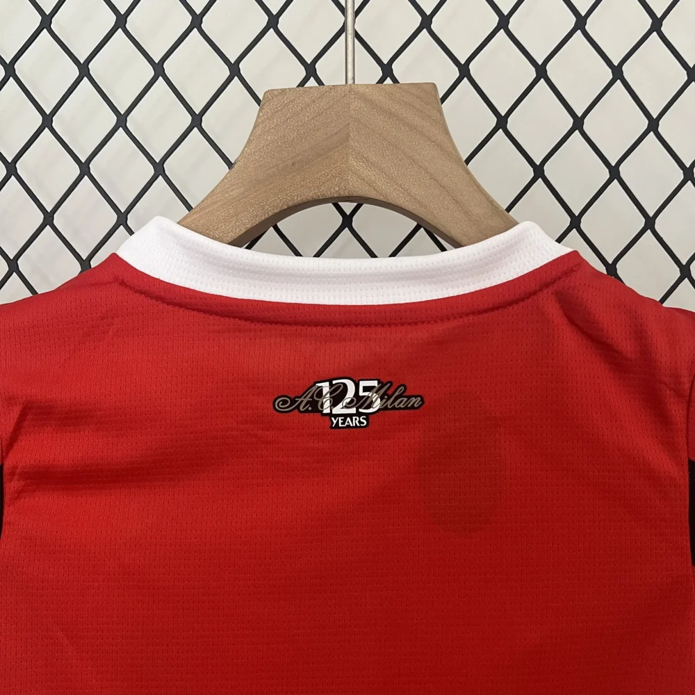 AC Milan Soccer Jersey Home Kids Kit Jersey+Shorts 2024/25 - Image 8