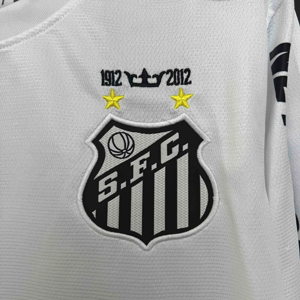 Santos FC Retro Soccer Jersey Home Long Sleeve Custom Shirt 2012 - Image 5