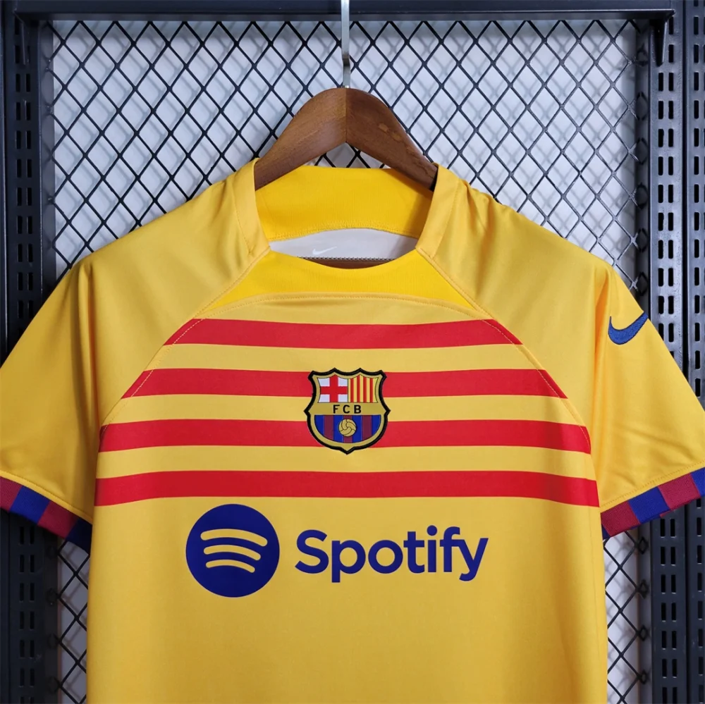 Barcelona Fourth Away Soccer Jersey Custom Shirt 2022/23 - Image 4