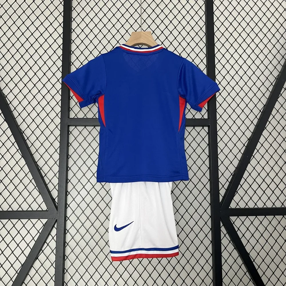 France Home Football Uniform Kids Kit Jersey+Shorts EURO 2024 - Image 2