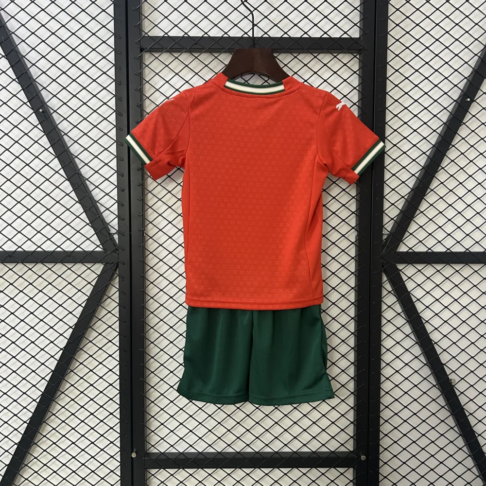 Portugal Home Football Uniform Kids Kit Jersey+Shorts 2025 - Image 2