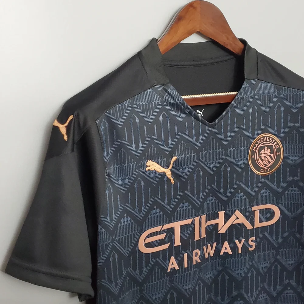 Manchester City Retro Football Jersey Third Away Shirt 2020/21 - Image 4