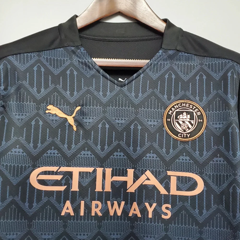 Manchester City Retro Football Jersey Third Away Shirt 2020/21 - Image 3